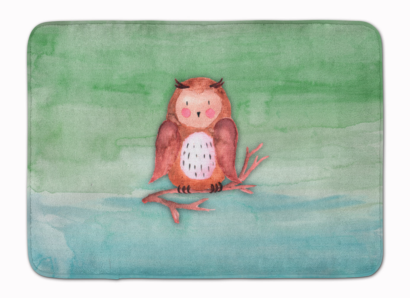 Brown Owl Watercolor Memory Foam Kitchen Mat Machine Washable Anti-Fatigue Cushion Comfort Bath or Kitchen Rug