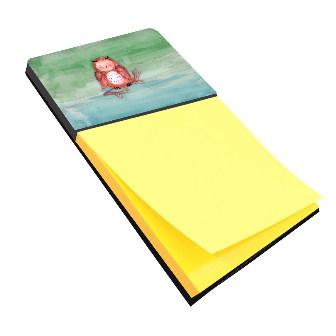 Brown Owl Watercolor Watercolor Sticky Note Holder Refillable Dispenser Desk Accessory 3x3 Pad Gift
