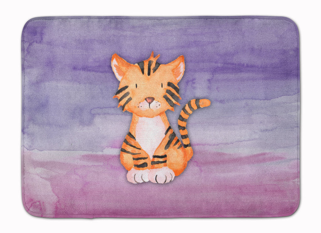 Tiger Cub Watercolor Memory Foam Kitchen Mat Machine Washable Anti-Fatigue Cushion Comfort Bath or Kitchen Rug