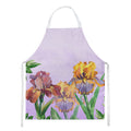 Purple and Yellow Iris Apron Cooking Kitchen Server Baking Crafts Gardening for Adult Women Men, Unisex, Large, Multicolor