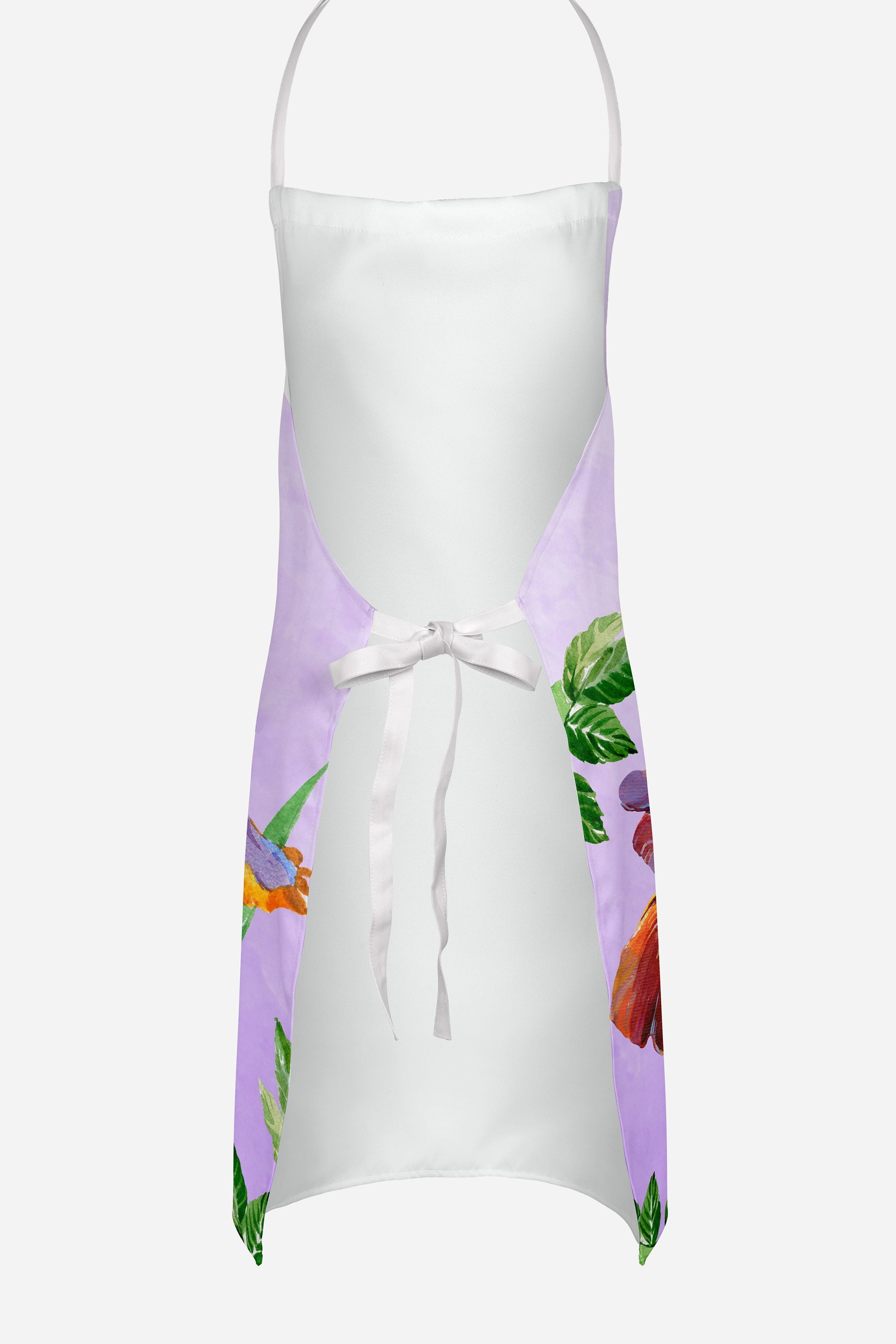 Purple and Yellow Iris Apron Cooking Kitchen Server Baking Crafts Gardening for Adult Women Men, Unisex, Large, Multicolor
