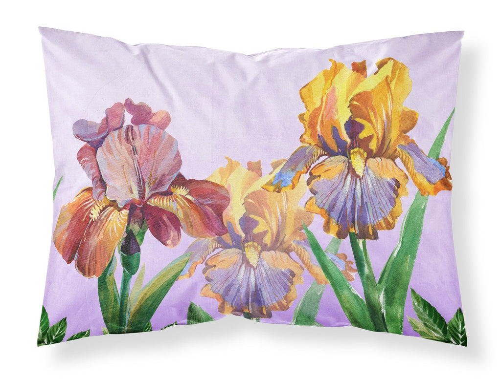 Purple and Yellow Iris Standard Pillowcase Lightweight Super Soft Easy Care Decorative Artwork Pillowcase, Standard
