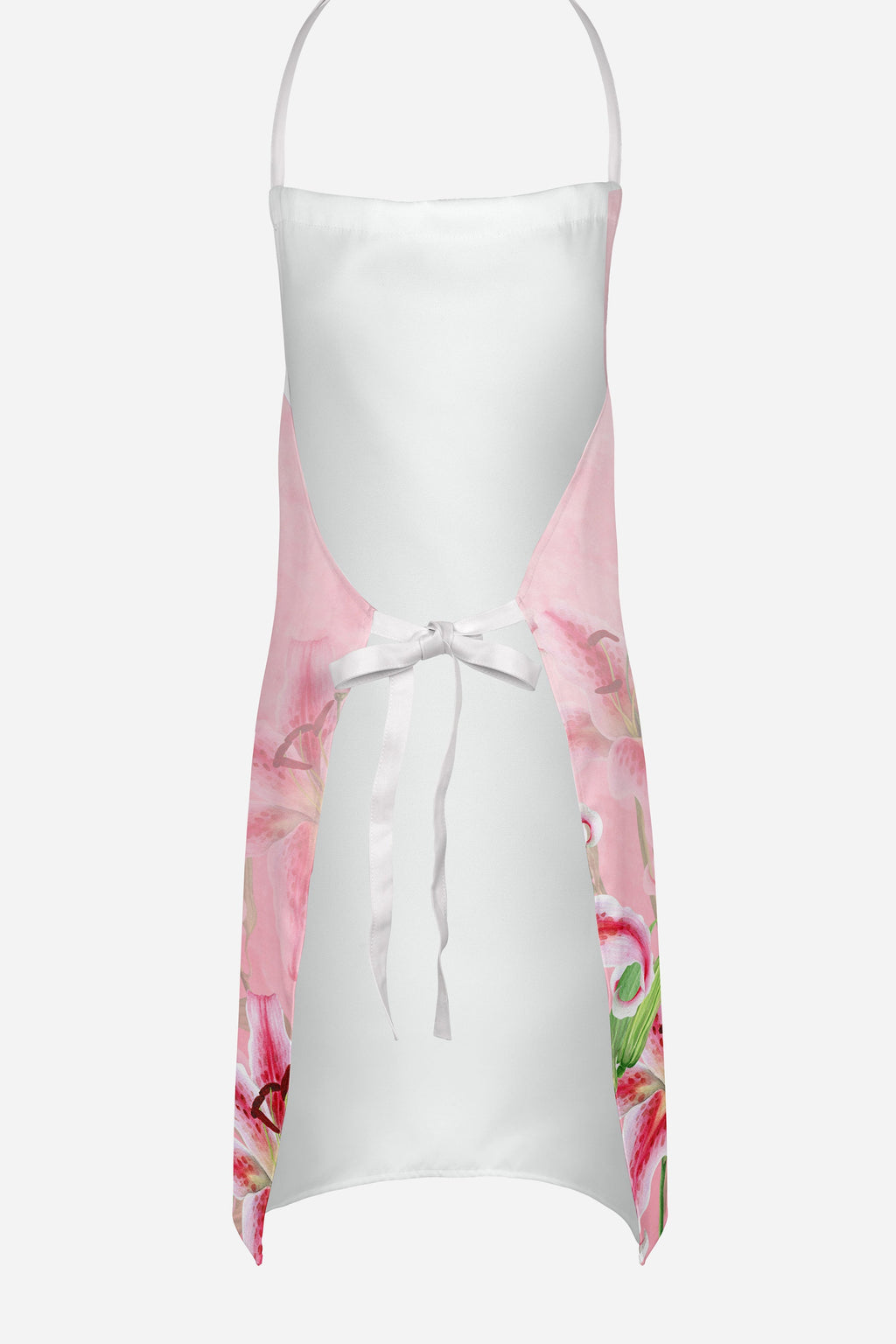 Pink Lillies Apron Cooking Kitchen Server Baking Crafts Gardening for Adult Women Men, Unisex, Large, Multicolor
