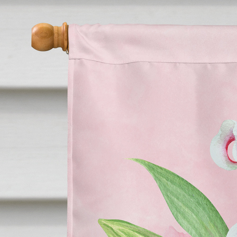 Pink Lillies House Flag 28x40 Porch Sleeve Pole Decorative Outside Yard Banner Artwork Wall Hanging, Polyester