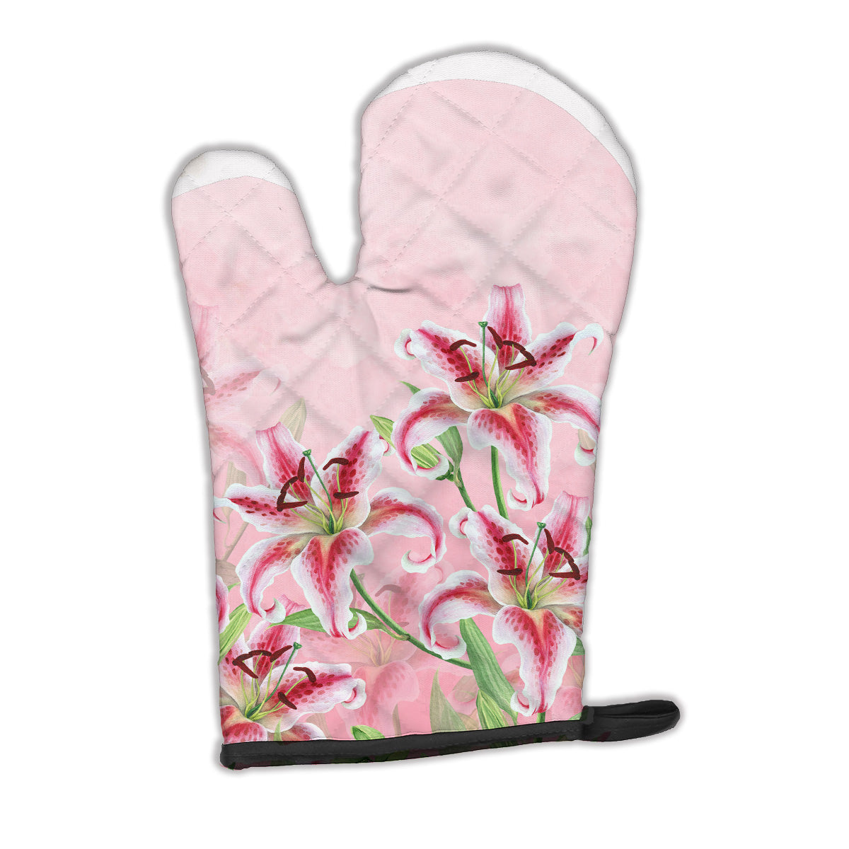Pink Lillies Oven Mitt Heat Resistant Thick Oven Mitt for Hot Pans and Oven, Kitchen Mitt Protect Hands, Cooking Baking Glove