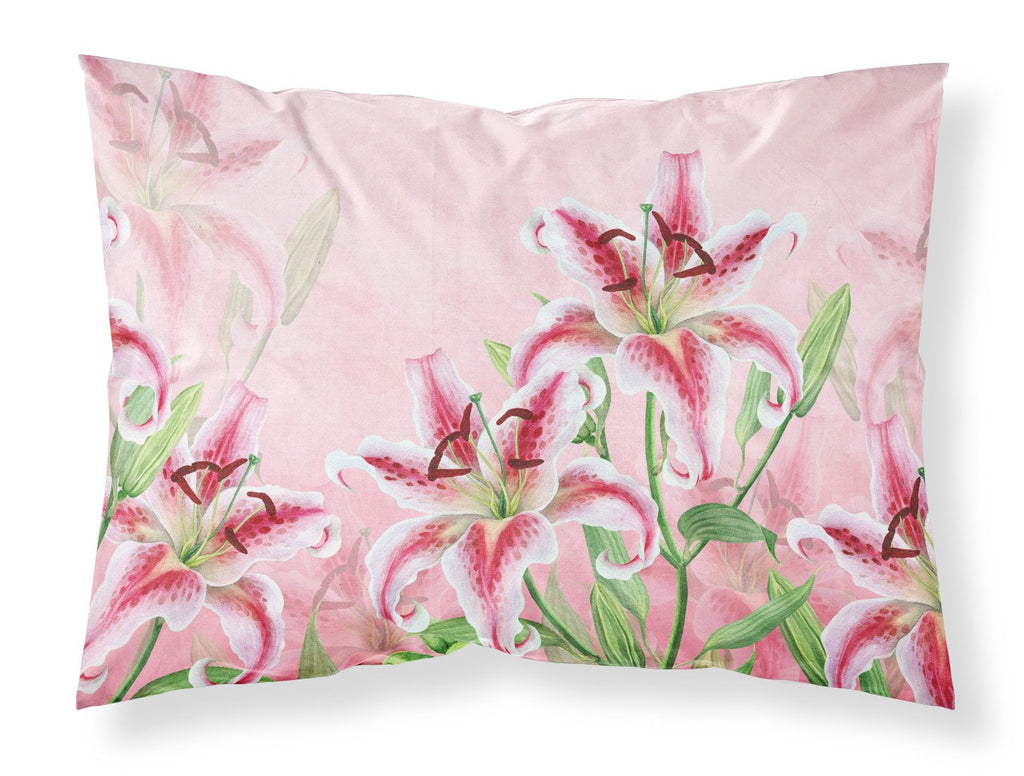 Pink Lillies Standard Pillowcase Lightweight Super Soft Easy Care Decorative Artwork Pillowcase, Standard