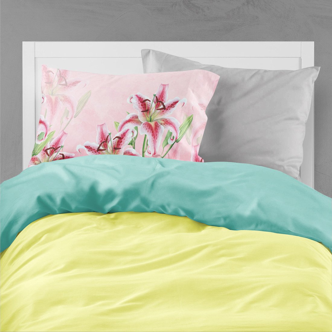 Pink Lillies Standard Pillowcase Lightweight Super Soft Easy Care Decorative Artwork Pillowcase, Standard