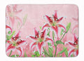 Pink Lillies Memory Foam Kitchen Mat Machine Washable Anti-Fatigue Cushion Comfort Bath or Kitchen Rug
