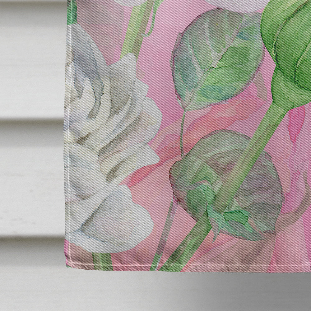 Rose Garden House Flag 28x40 Porch Sleeve Pole Decorative Outside Yard Banner Artwork Wall Hanging, Polyester