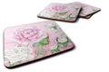 Rose Garden Foam Coasters Set of 4 Cup Coasters for Indoor Outdoor, Tabletop Protection, Anti Slip, Mouse pad Material