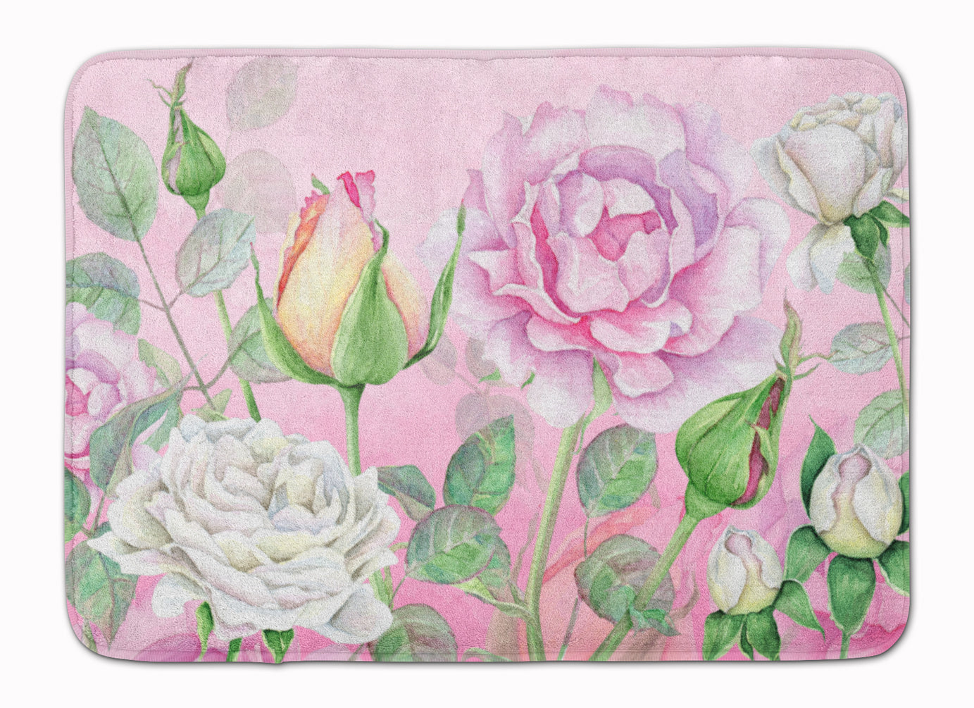 Rose Garden Memory Foam Kitchen Mat Machine Washable Anti-Fatigue Cushion Comfort Bath or Kitchen Rug