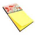 Poppies and Chamomiles Watercolor Sticky Note Holder Refillable Dispenser Desk Accessory 3x3 Pad Gift