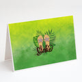 Aloha Flip Flops Greeting Cards Pack of 8 Blank Cards with Envelopes Whimsical A7 Size 5x7