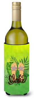 Aloha Flip Flops Wine Bottle Hugger Gift Sleeve for Standard 750 ml Bottles, Insulated Reusable Also Fits Mini Shot & Pint Bottles