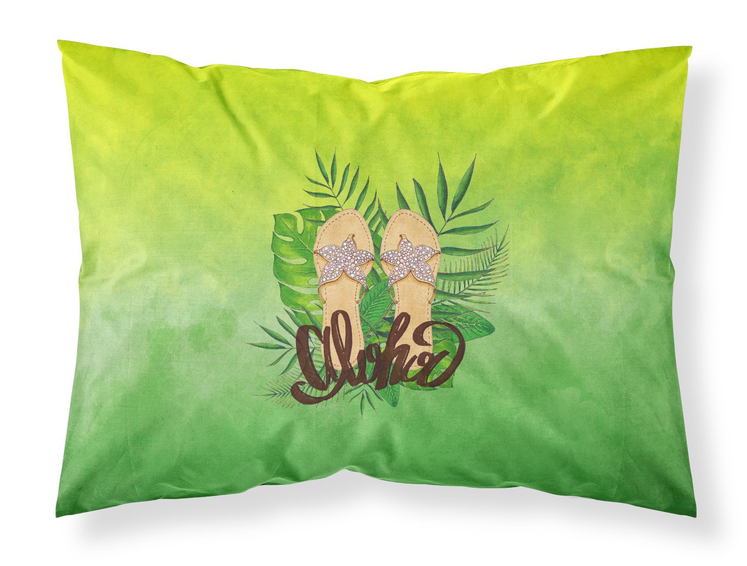 Aloha Flip Flops Standard Pillowcase Lightweight Super Soft Easy Care Decorative Artwork Pillowcase, Standard