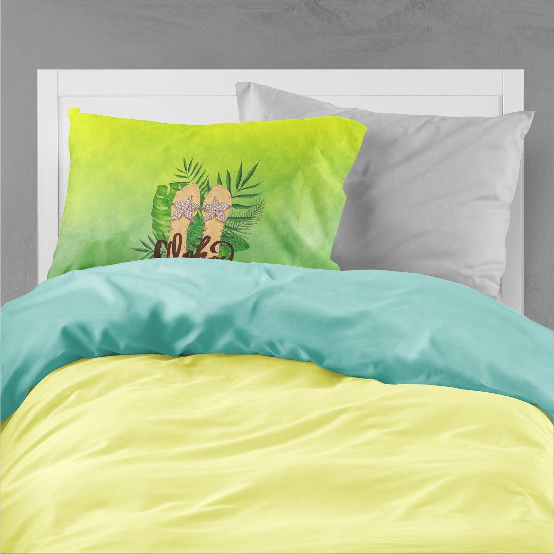 Aloha Flip Flops Standard Pillowcase Lightweight Super Soft Easy Care Decorative Artwork Pillowcase, Standard