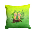 Aloha Flip Flops Decorative Throw Pillow 14x14 Indoor Outdoor Accent Cushion, Fabric Cover with Insert for Sofa, Bed, Porch & Living Room