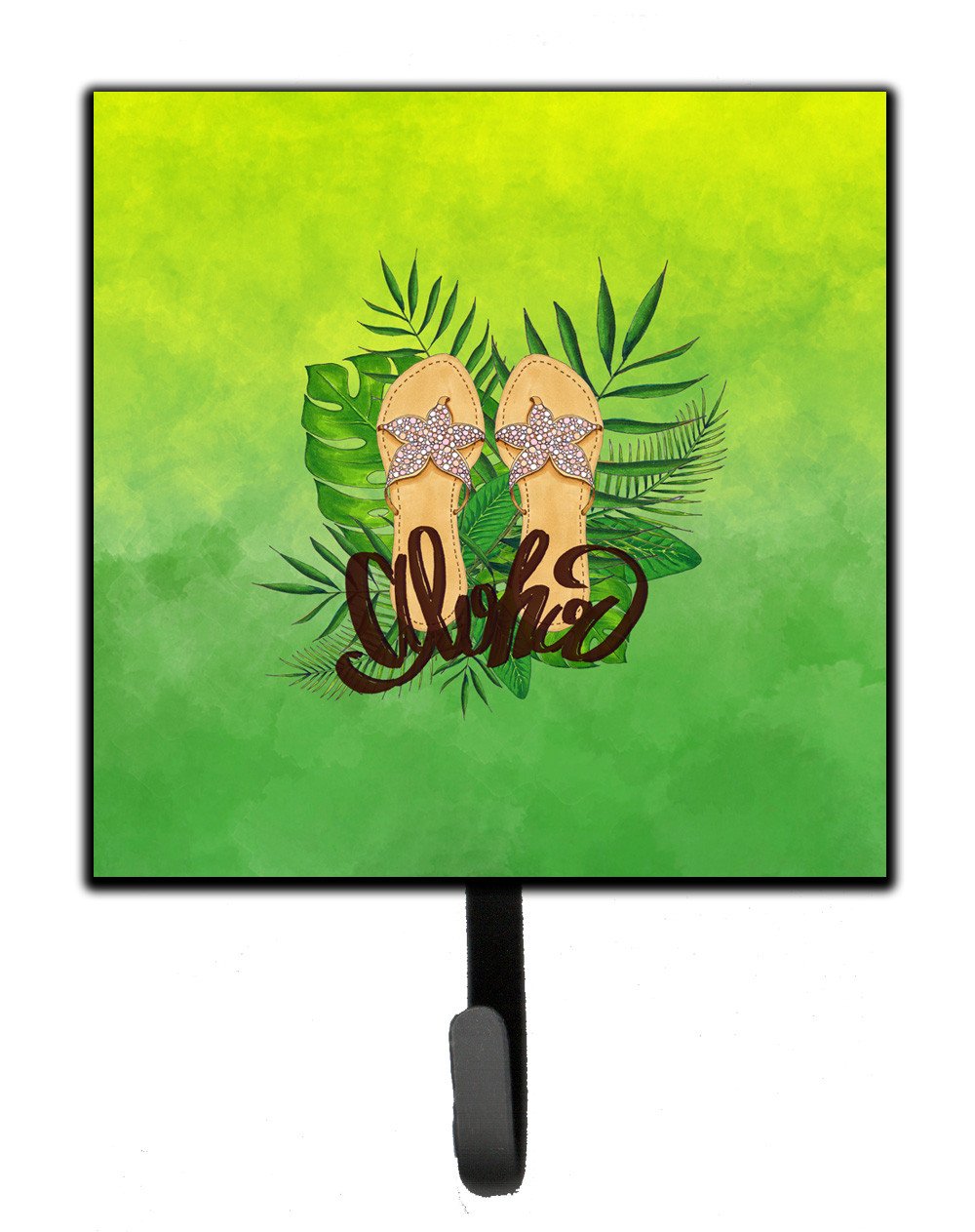 Aloha Flip Flops Leash or Key Holder Wall Hooks, Key Hooks Holder, Coat Rack Wall Mount, Coat Hooks, Hooks for Hanging Keys, Towels, Aprons, Leashes