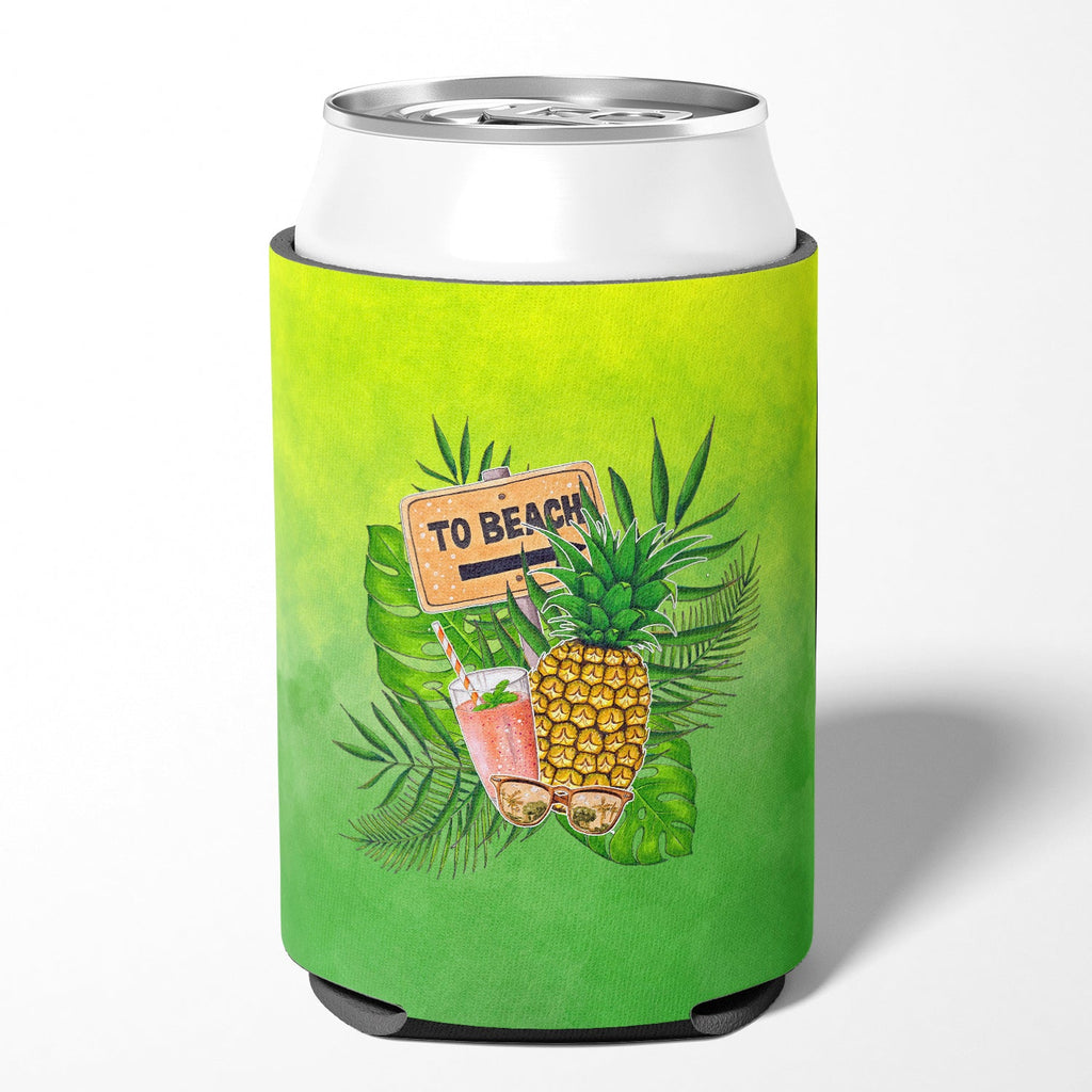 To the Beach Summer Can or Bottle Hugger Cooler Sleeve for Standard 12 oz Cans, Insulated Foam Beer & Soda Can Hugger Reusable