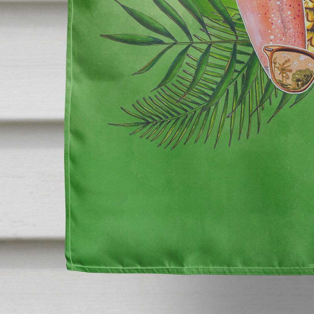 To the Beach Summer House Flag 28x40 Porch Sleeve Pole Decorative Outside Yard Banner Artwork Wall Hanging, Polyester