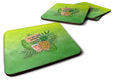 To the Beach Summer Foam Coasters Set of 4 Cup Coasters for Indoor Outdoor, Tabletop Protection, Anti Slip, Mouse pad Material