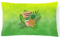To the Beach Summer Decorative Throw Pillow 12x16 Indoor Outdoor Accent Cushion, Fabric Cover with Insert for Sofa, Bed, Porch & Living Room
