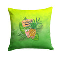 To the Beach Summer Decorative Throw Pillow 14x14 Indoor Outdoor Accent Cushion, Fabric Cover with Insert for Sofa, Bed, Porch & Living Room