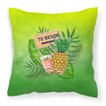 To the Beach Summer Decorative Throw Pillow 18x18 Indoor Outdoor Accent Cushion, Fabric Cover with Insert for Sofa, Bed, Porch & Living Room