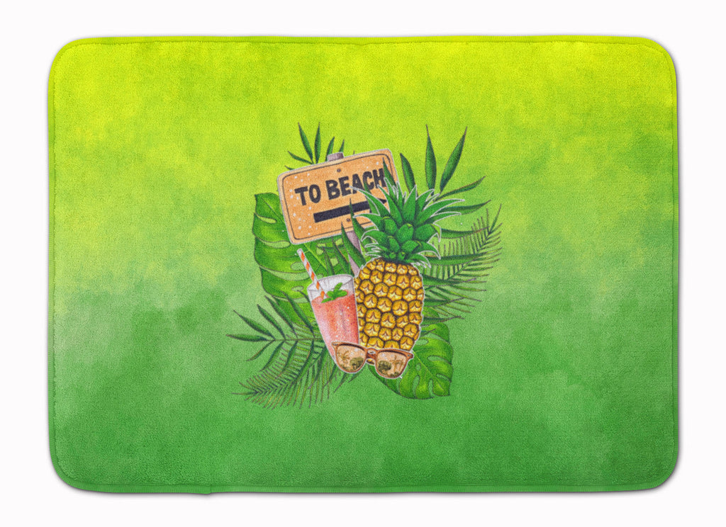 To the Beach Summer Memory Foam Kitchen Mat Machine Washable Anti-Fatigue Cushion Comfort Bath or Kitchen Rug