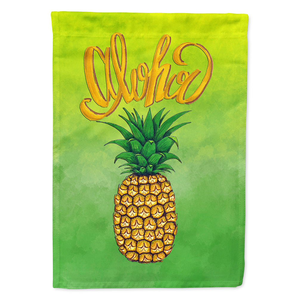 Aloha Pineapple Welcome House Flag 28x40 Porch Sleeve Pole Decorative Outside Yard Banner Artwork Wall Hanging, Polyester