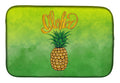Aloha Pineapple Welcome Dish Drying Mat Absorbent Dish Drying Mat Pad for Kitchen Counter Dish Drainer Mat for Countertop, 14 x 21", Multicolor