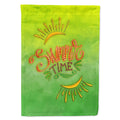 Summer Time House Flag 28x40 Porch Sleeve Pole Decorative Outside Yard Banner Artwork Wall Hanging, Polyester