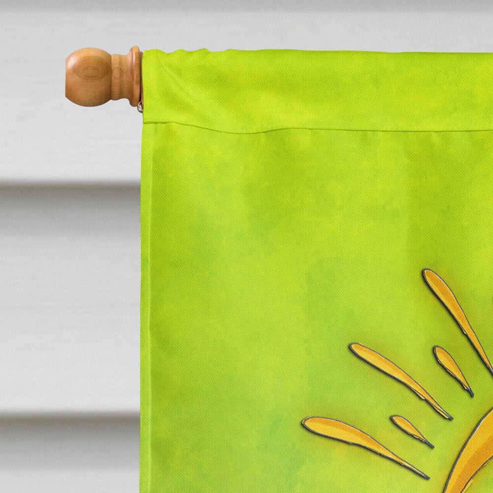 Summer Time House Flag 28x40 Porch Sleeve Pole Decorative Outside Yard Banner Artwork Wall Hanging, Polyester