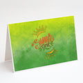 Summer Time Greeting Cards Pack of 8 Blank Cards with Envelopes Whimsical A7 Size 5x7