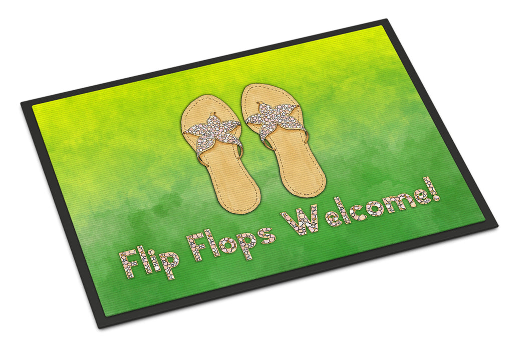 Flip Flops Welcome Doormat Indoor Outdoor 18H X 27W Front Door Mat Rugs for Entryway, Non Slip Washable