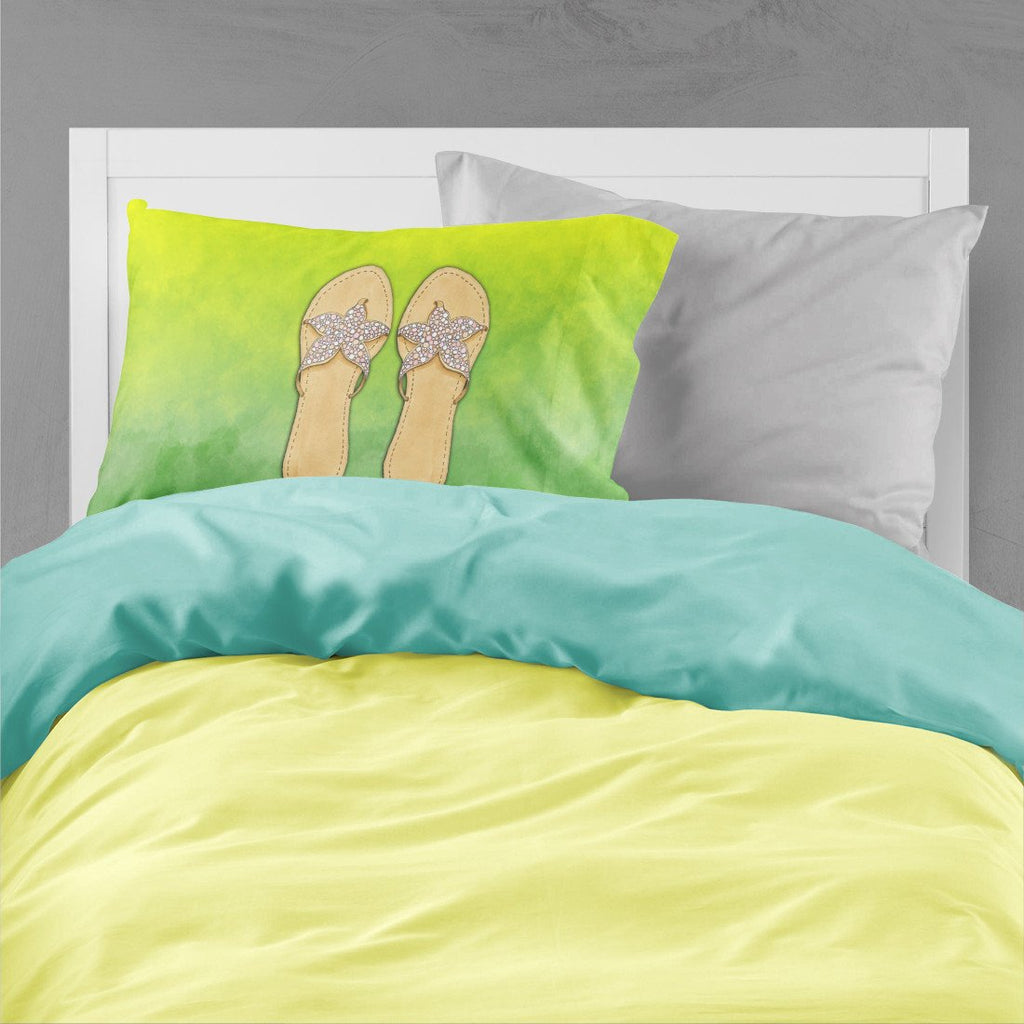 Flip Flops Welcome Standard Pillowcase Lightweight Super Soft Easy Care Decorative Artwork Pillowcase, Standard