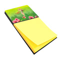 Summer Time Lady in Swimsuit Watercolor Sticky Note Holder Refillable Dispenser Desk Accessory 3x3 Pad Gift