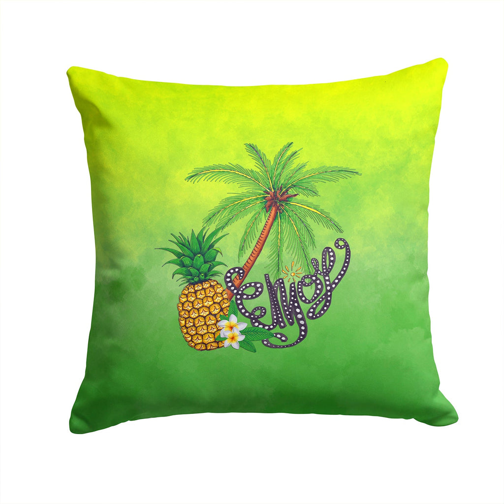 Summer Enjoy Decorative Throw Pillow 14x14 Indoor Outdoor Accent Cushion, Fabric Cover with Insert for Sofa, Bed, Porch & Living Room