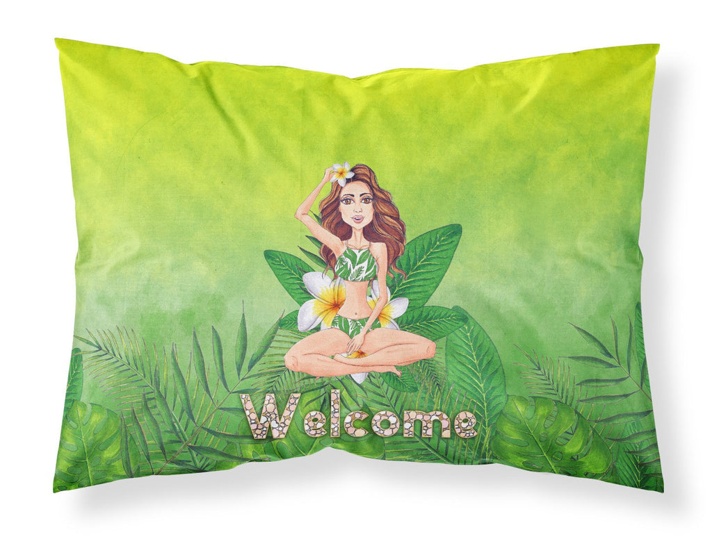 Welcome Lady in Bikini Summer Standard Pillowcase Lightweight Super Soft Easy Care Decorative Artwork Pillowcase, Standard