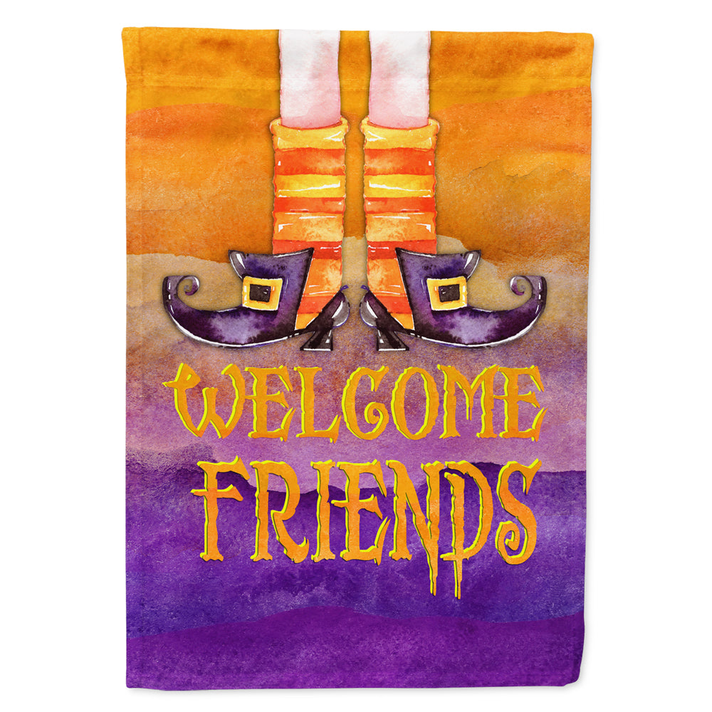 Halloween Welcome Witches Feet House Flag 28x40 Porch Sleeve Pole Decorative Outside Yard Banner Artwork Wall Hanging, Polyester