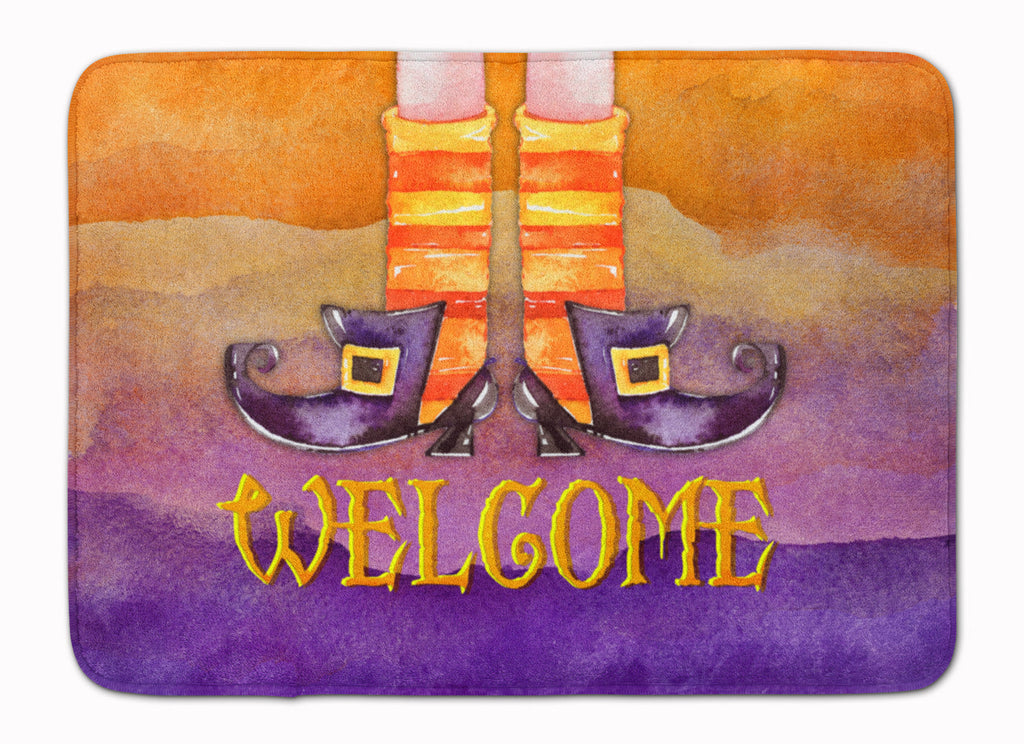 Halloween Welcome Witches Feet Memory Foam Kitchen Mat Machine Washable Anti-Fatigue Cushion Comfort Bath or Kitchen Rug
