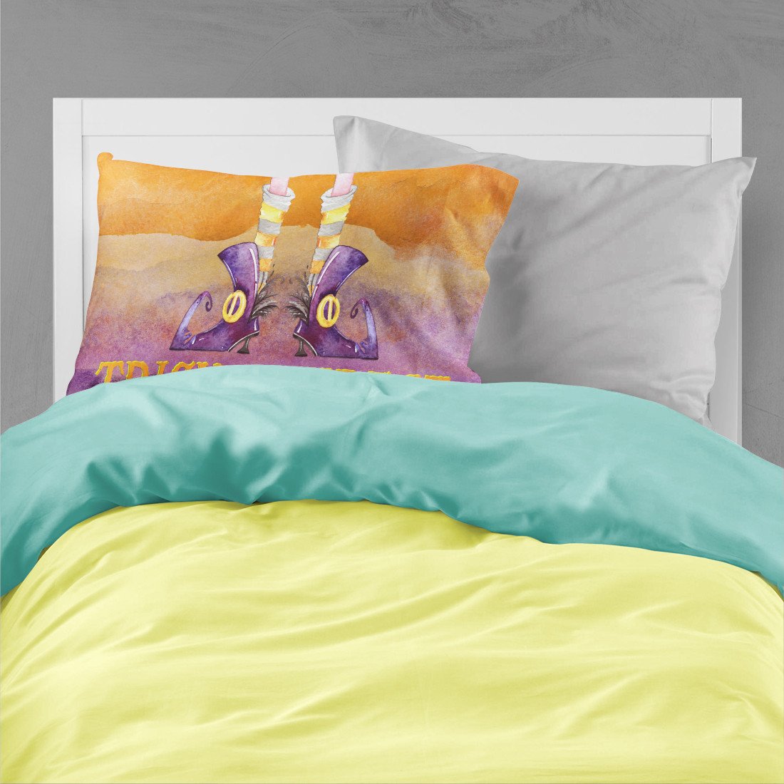 Halloween Trick Witches Feet Standard Pillowcase Lightweight Super Soft Easy Care Decorative Artwork Pillowcase, Standard