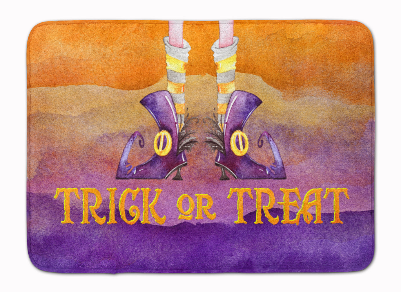Halloween Trick Witches Feet Memory Foam Kitchen Mat Machine Washable Anti-Fatigue Cushion Comfort Bath or Kitchen Rug