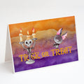Halloween Trick or Treat Greeting Cards Pack of 8 Blank Cards with Envelopes Whimsical A7 Size 5x7