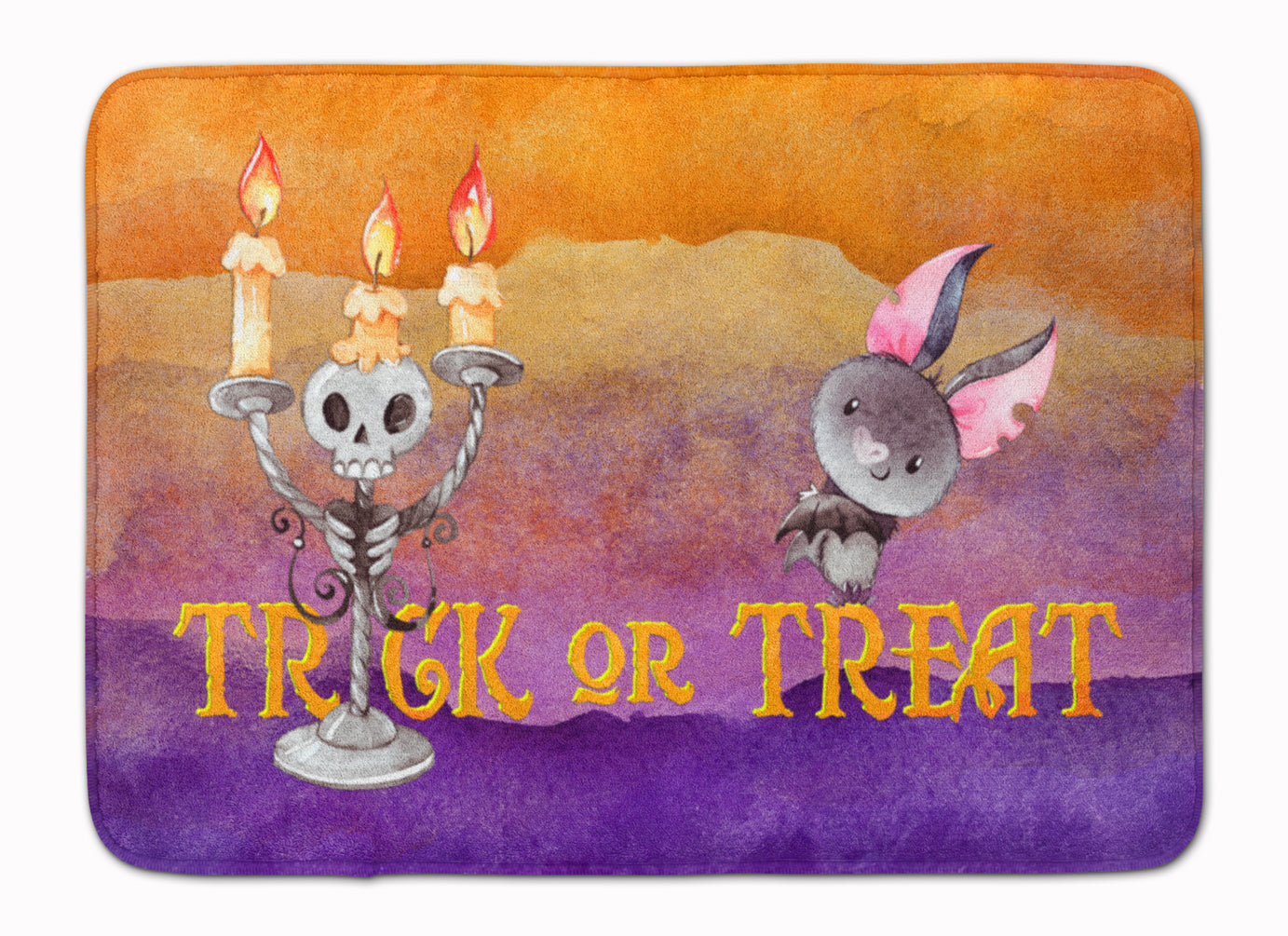 Halloween Trick or Treat Memory Foam Kitchen Mat Machine Washable Anti-Fatigue Cushion Comfort Bath or Kitchen Rug
