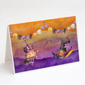 Halloween Little Witch Party Greeting Cards Pack of 8 Blank Cards with Envelopes Whimsical A7 Size 5x7