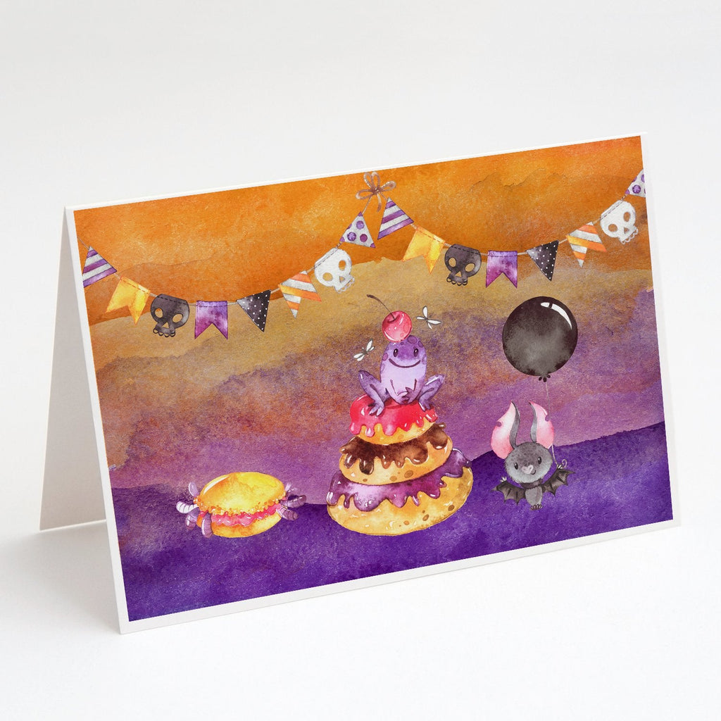 Halloween Sweets Party Greeting Cards Pack of 8 Blank Cards with Envelopes Whimsical A7 Size 5x7