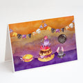 Halloween Sweets Party Greeting Cards Pack of 8 Blank Cards with Envelopes Whimsical A7 Size 5x7