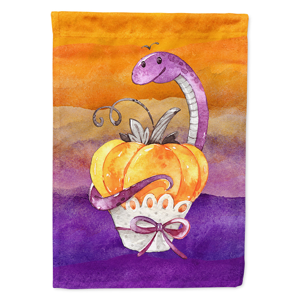 Halloween Pumpkin Snake House Flag 28x40 Porch Sleeve Pole Decorative Outside Yard Banner Artwork Wall Hanging, Polyester