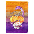 Halloween Pumpkin Snake House Flag 28x40 Porch Sleeve Pole Decorative Outside Yard Banner Artwork Wall Hanging, Polyester